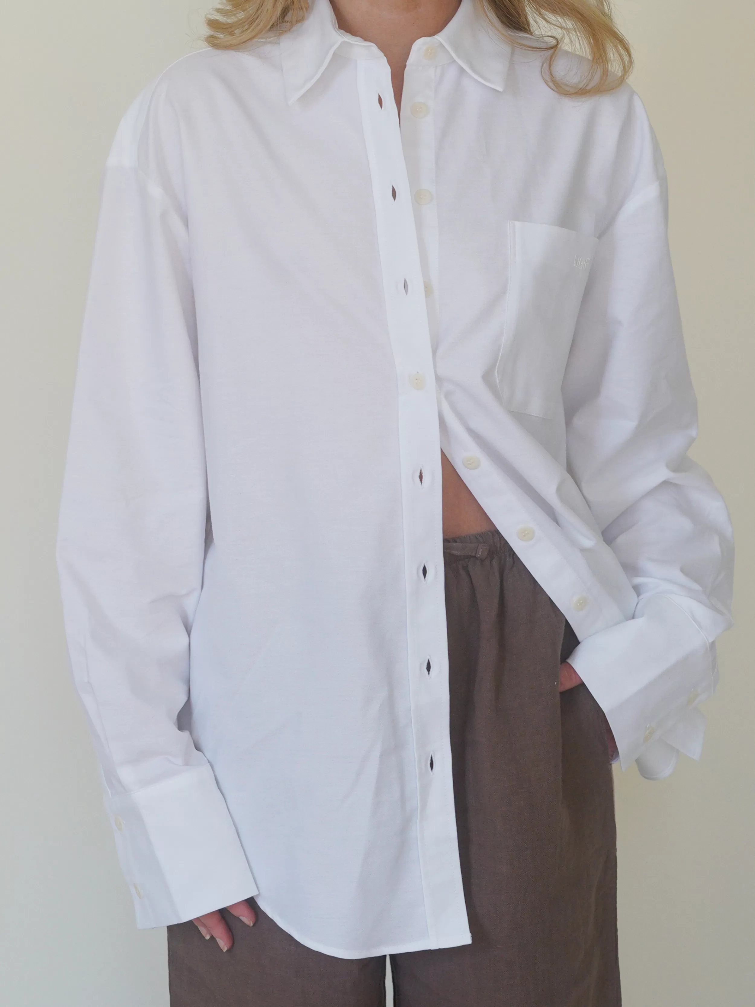 Flash Sale Breezy Classic Shirt White Shirts & Tops