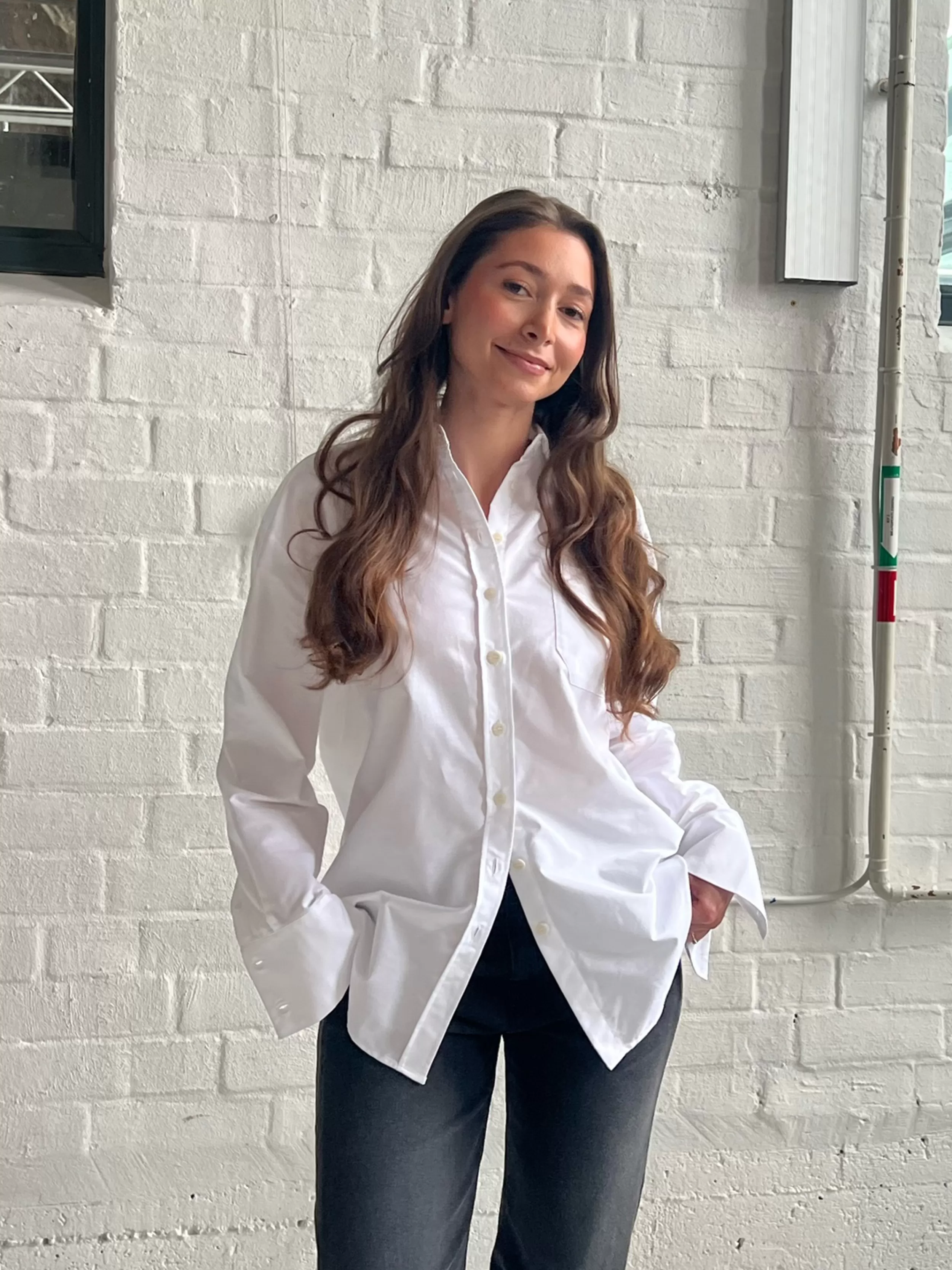 Flash Sale Breezy Classic Shirt White Shirts & Tops