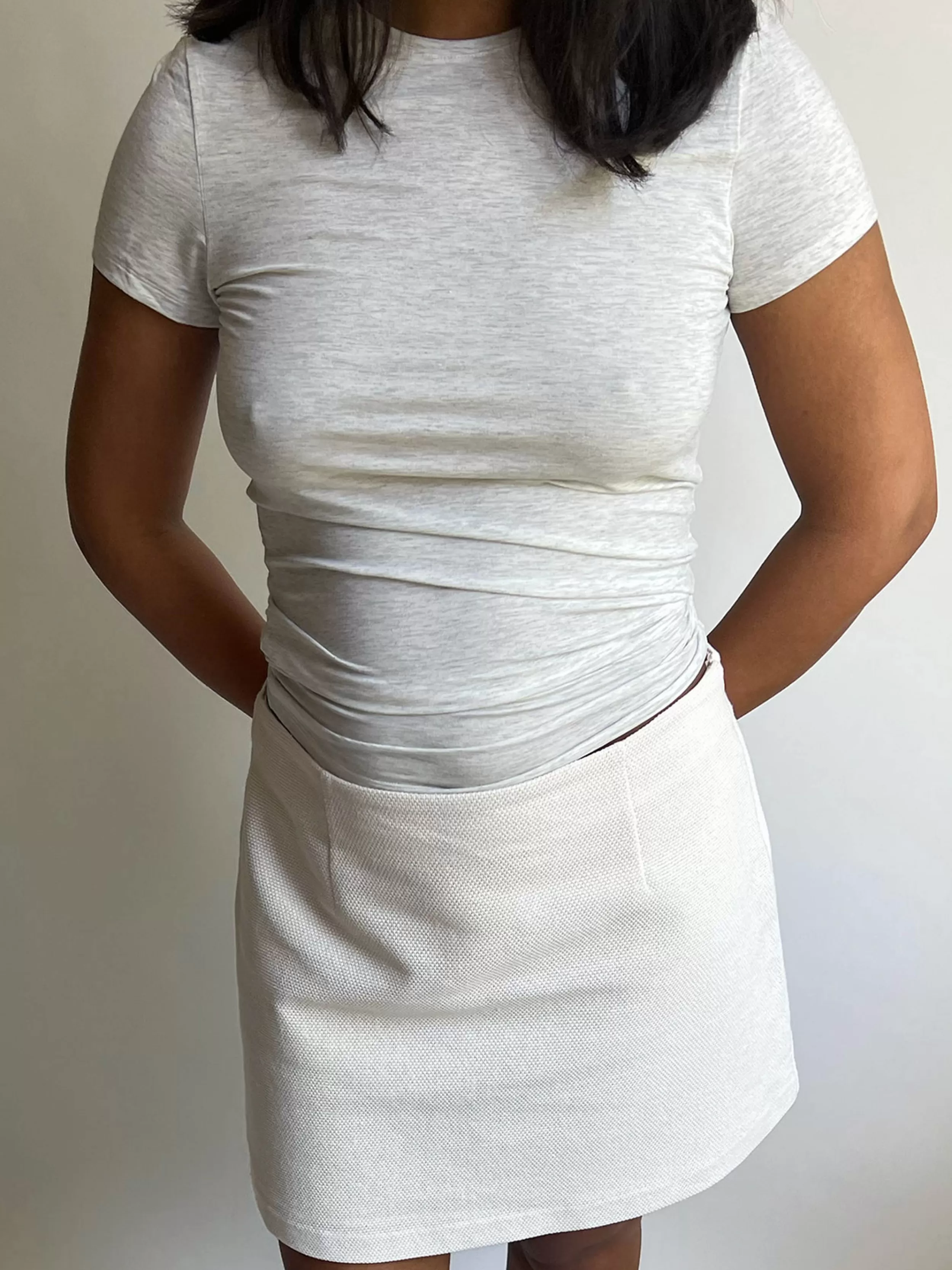 Cheap Daily T-shirt Grey Melange Shirts & Tops
