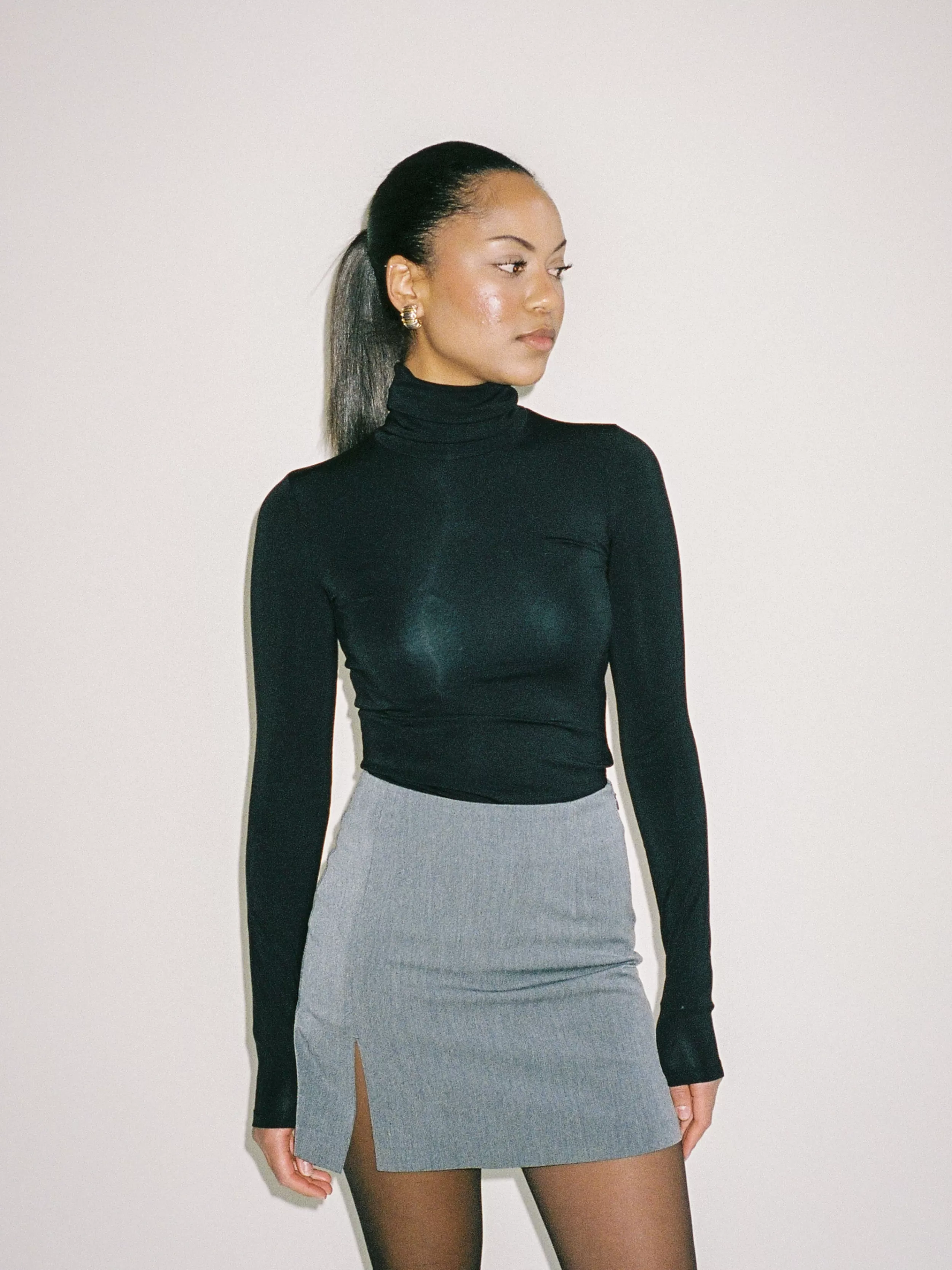 Flash Sale Daily Turtleneck Top Shirts & Tops