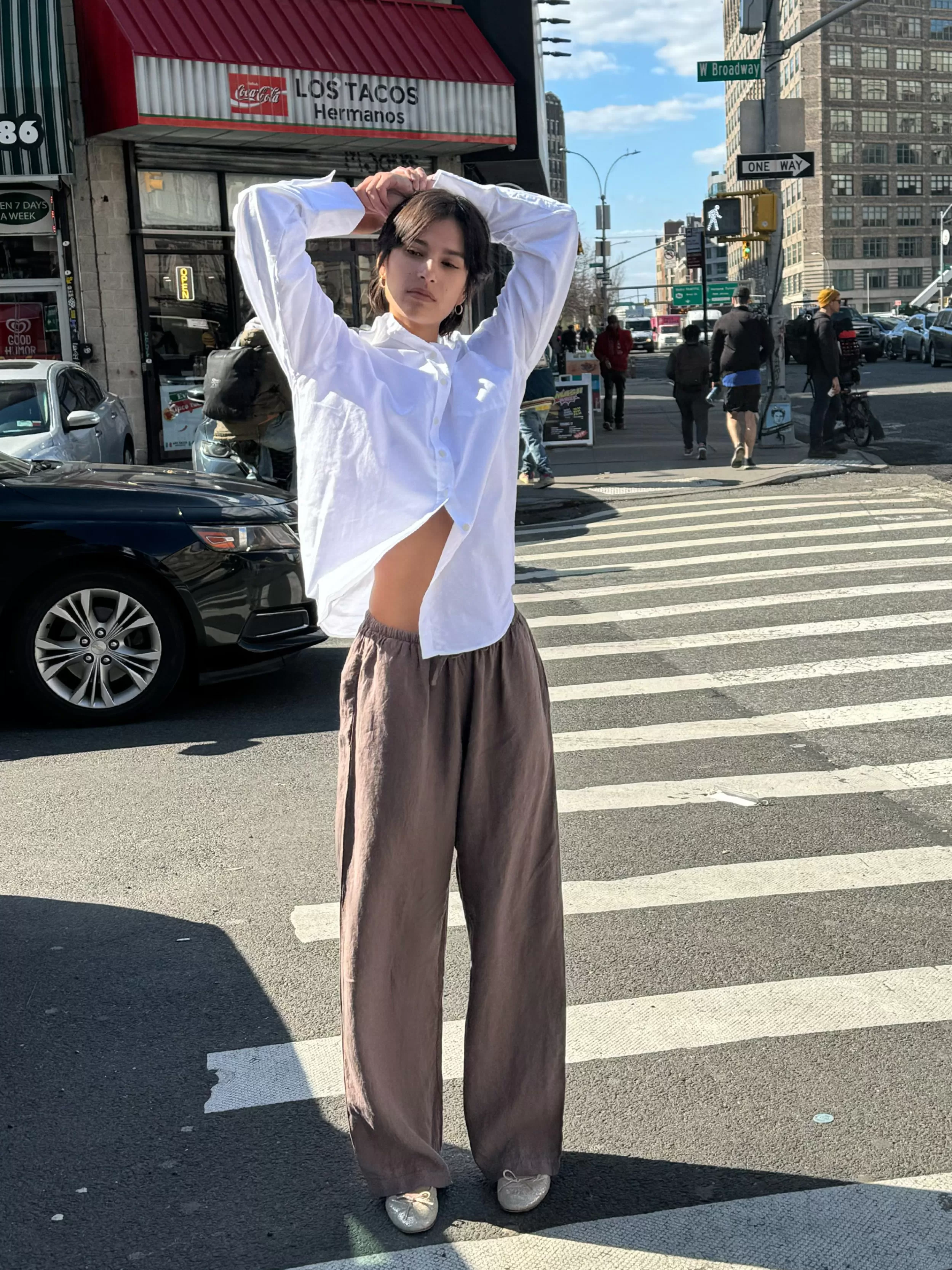 Cheap Linen Pants Brown Pants & Jeans