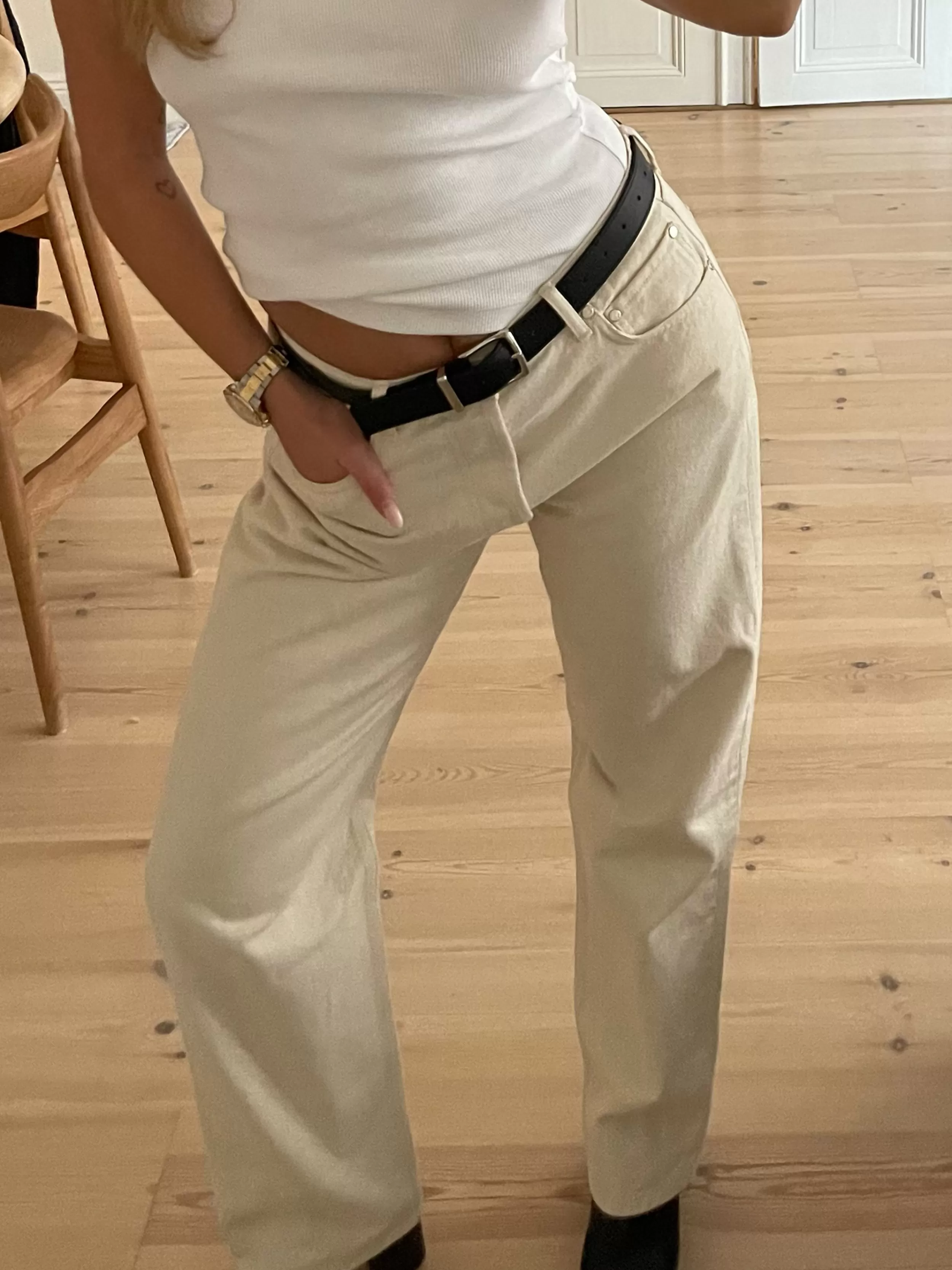 Flash Sale Relaxed Jeans Cream Pants & Jeans