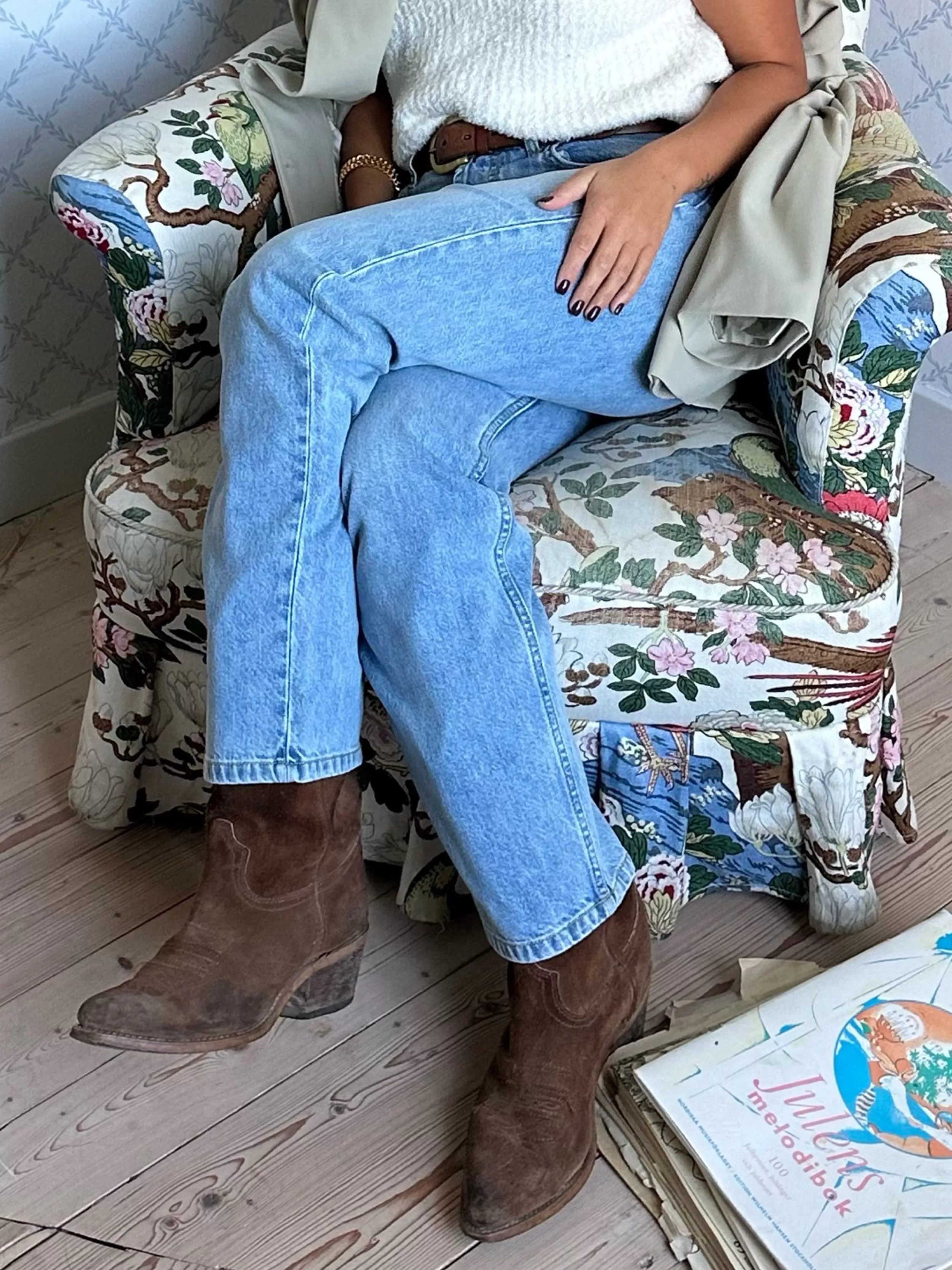 Sale Relaxed Jeans Washed Blue Pants & Jeans