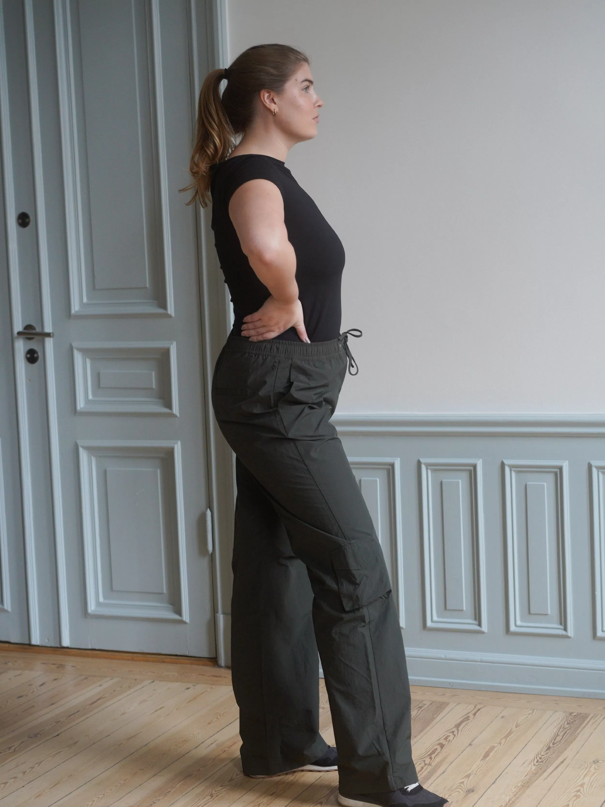 Store Sporty Pants Tall Green Pants & Jeans
