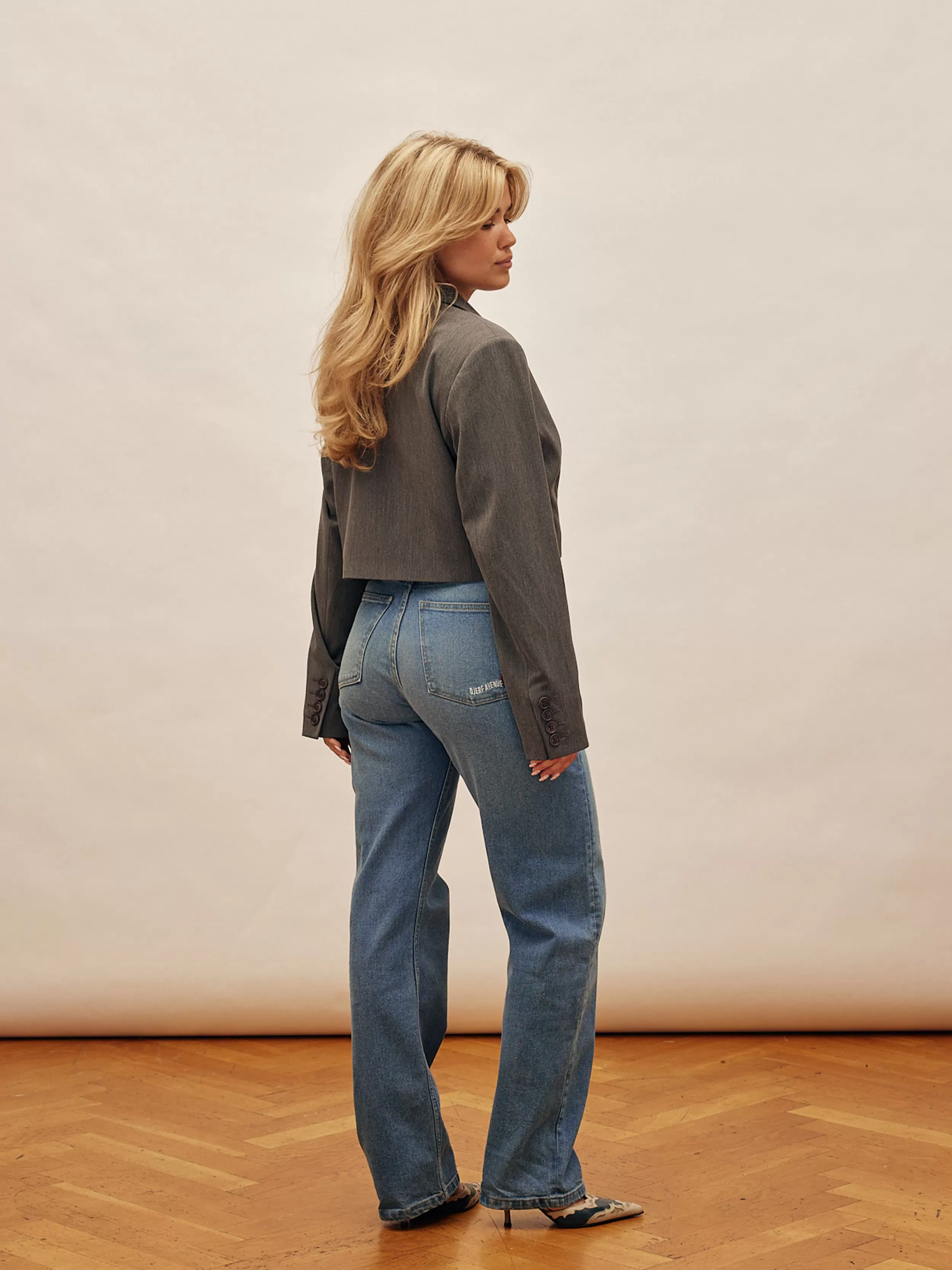 Shop Straight Jeans Mid Blue Pants & Jeans