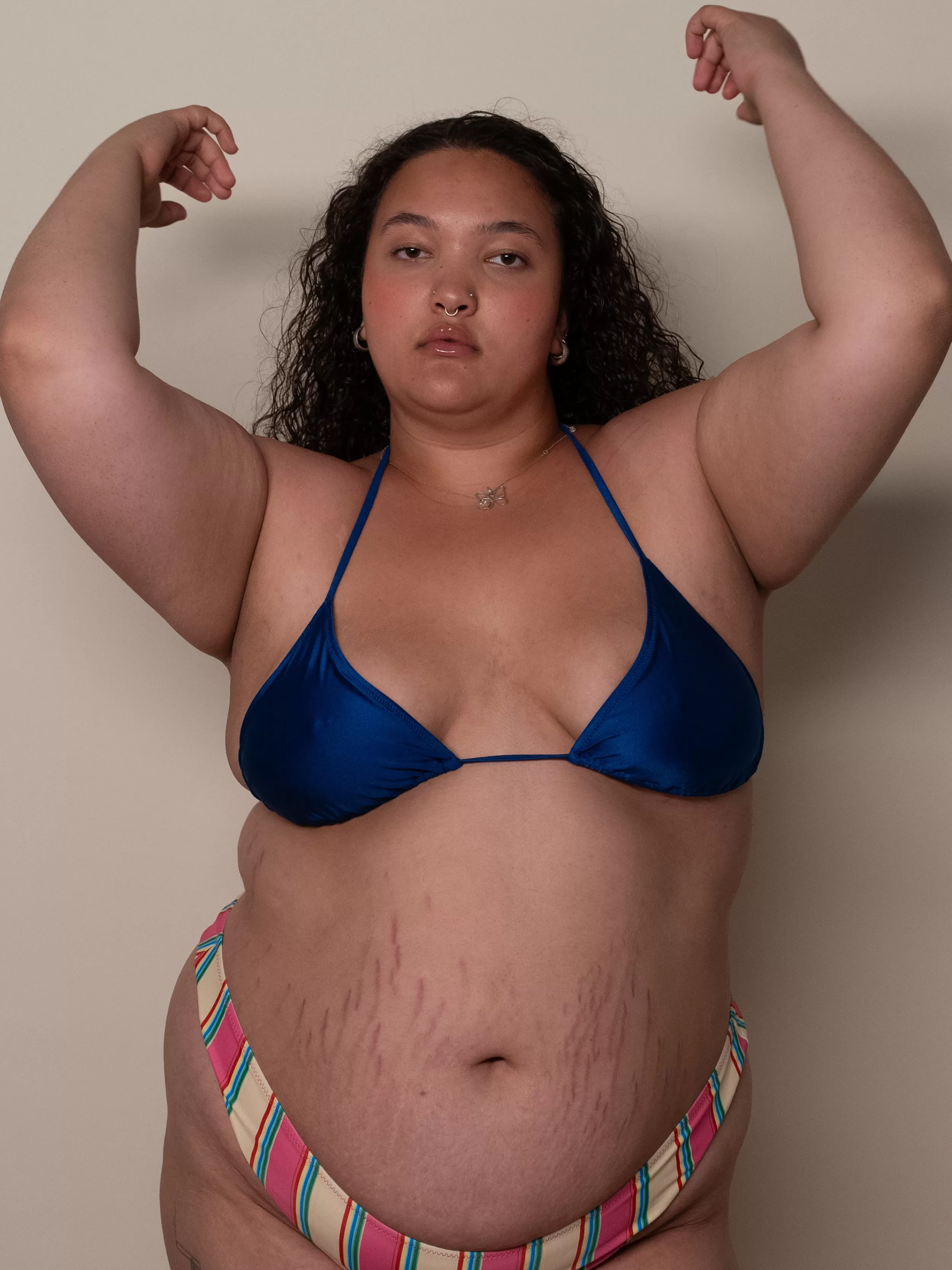 Clearance Sunrise Satin Bikini Top Deep Blue Swimwear